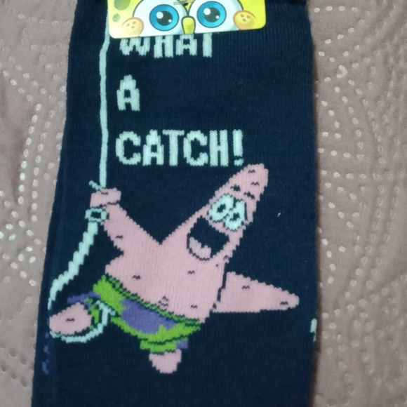New Mens Nickelodeon Spongebob Patrick Crew Socks - Picture 4 of 7